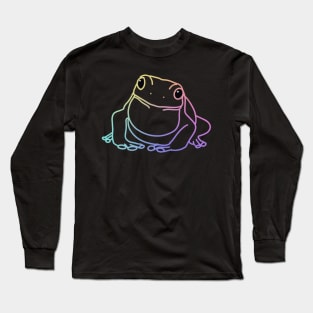 Pastel Holographic Frog - outline Long Sleeve T-Shirt